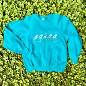 Vintage 1992 teal Outer Banks crewneck sweatshirt